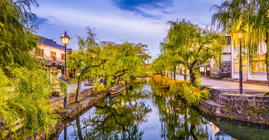 Kurashiki Schöne Stadt in Japan Stadt Kurashiki in Japan Kultur Hochburg