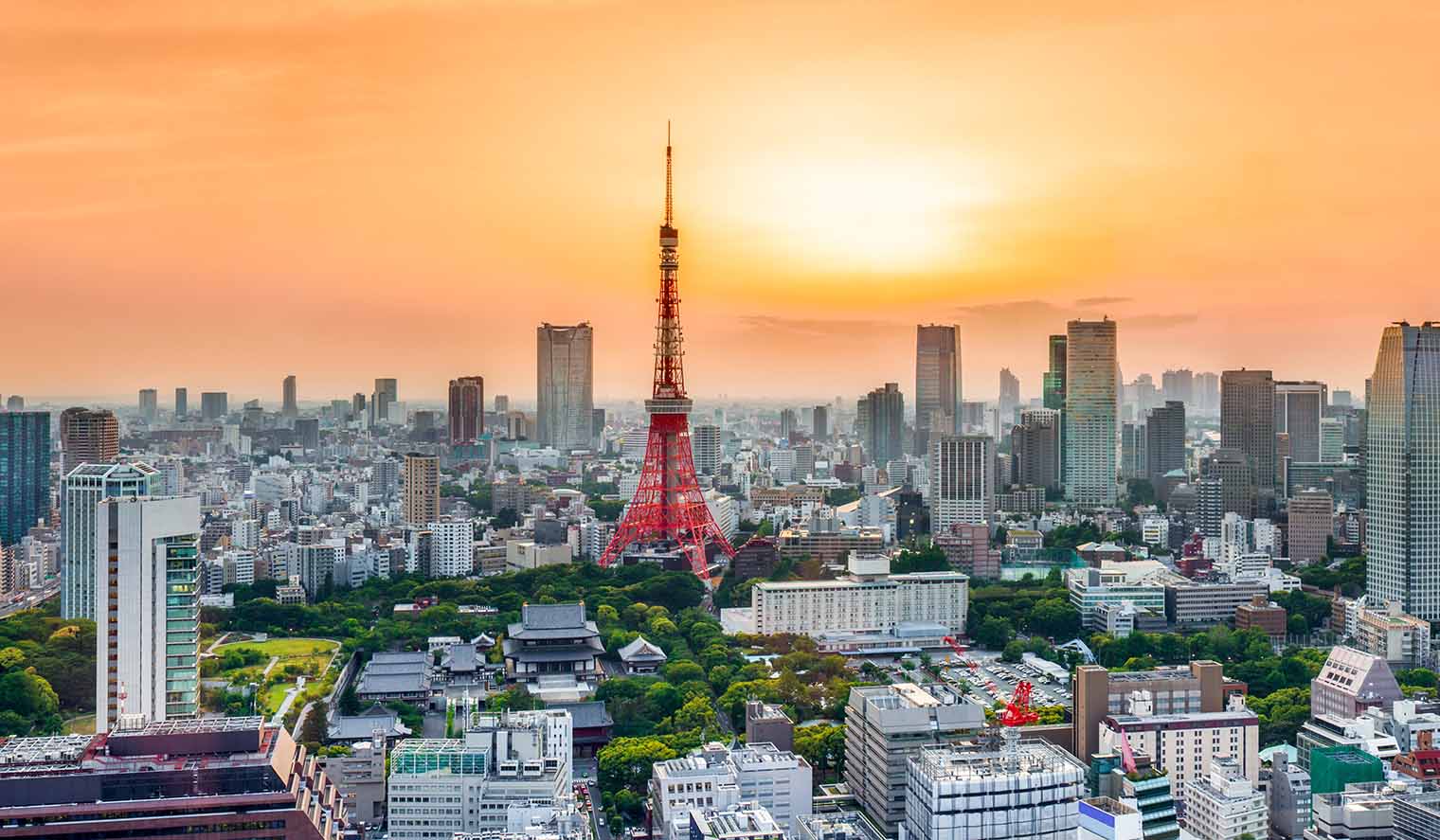 Tokyo Skiline Aussicht Brücke